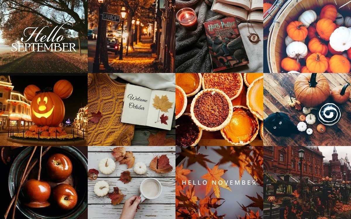 Aesthetic Autumn Collage Laptop Wallpapers - Wallpaper Cave
