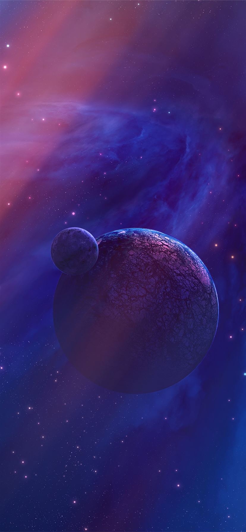 purple planet space iPhone 11 Wallpaper Free Download