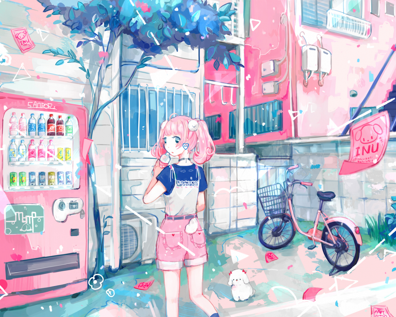 Desktop Wallpaper Pink Hair Anime Girl, Original, Art, HD Image, Picture, Background, C35b31