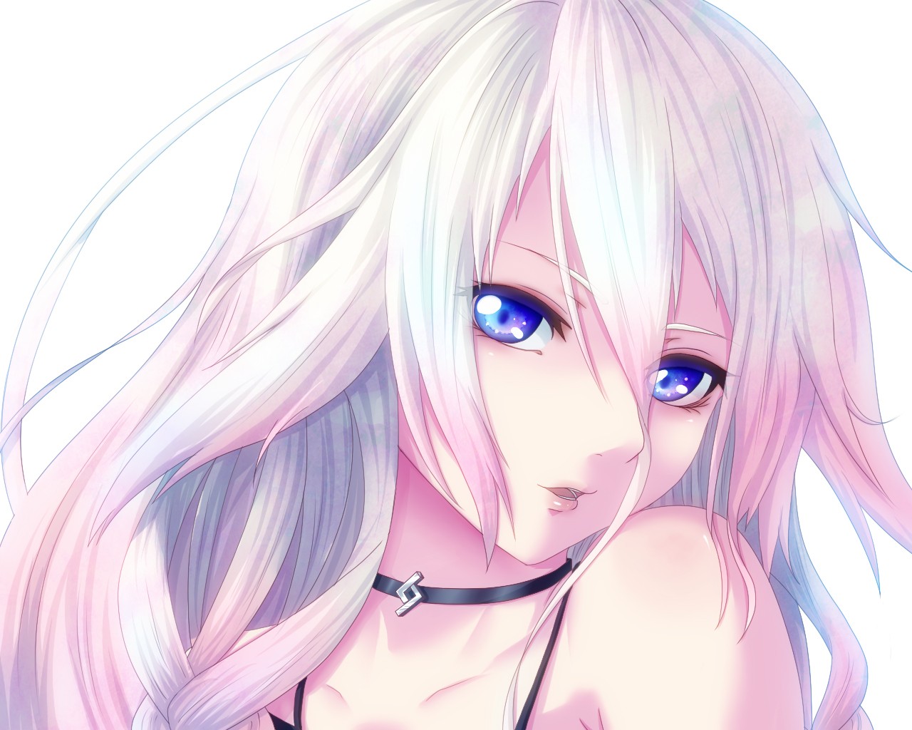 #anime girls, #IA (Vocaloid), #long hair, #blue eyes, #jewelry, #Vocaloid, #anime wallpaper. Mocah HD Wallpaper