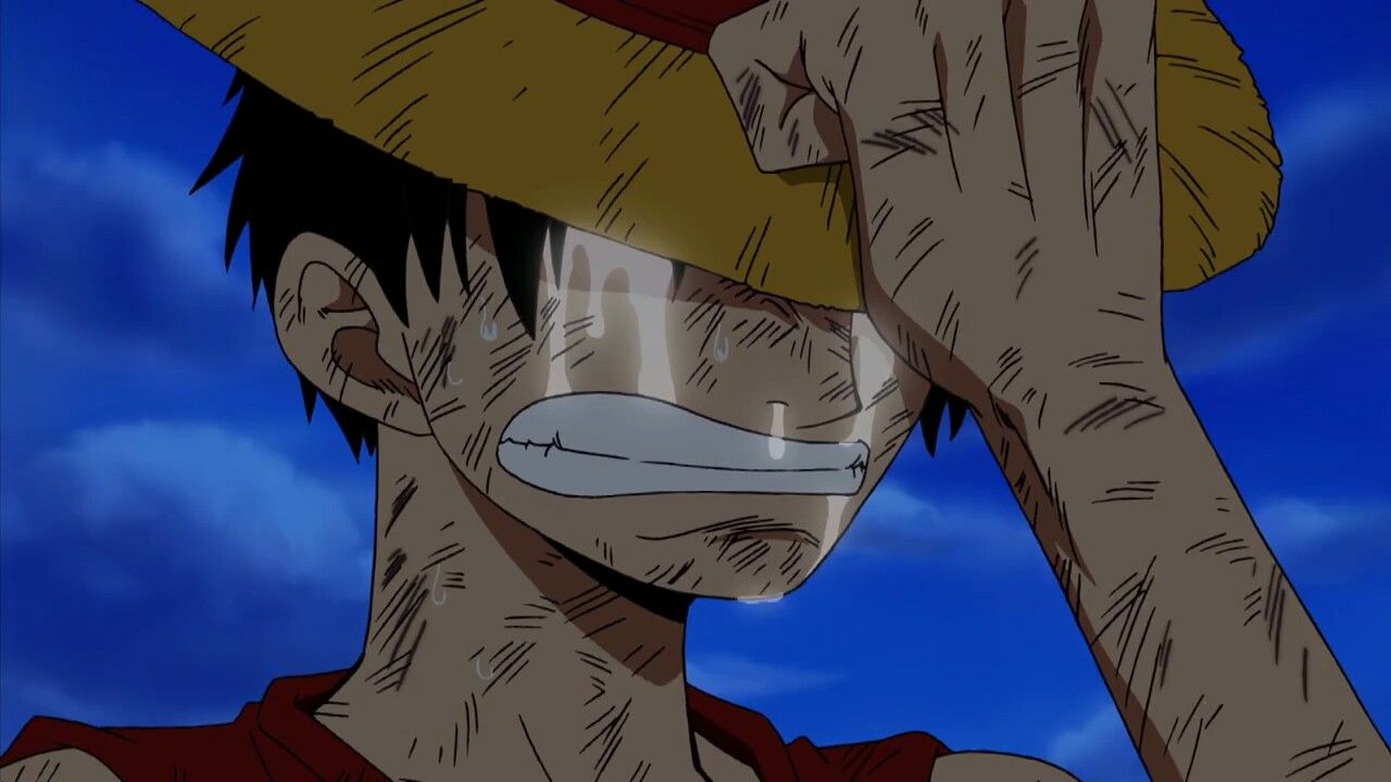 Luffy llorando