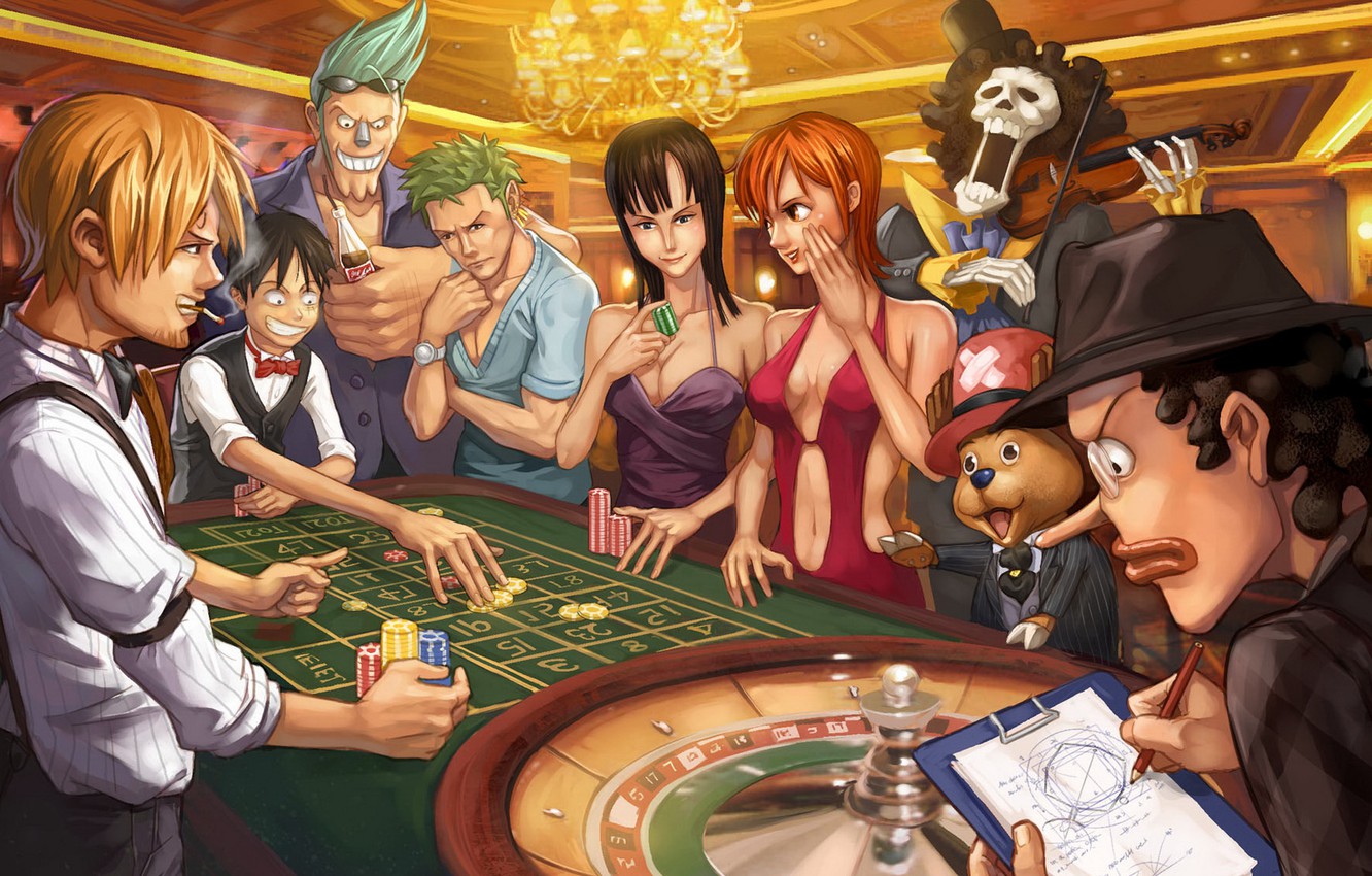 Premium Photo  Anime girl in casino