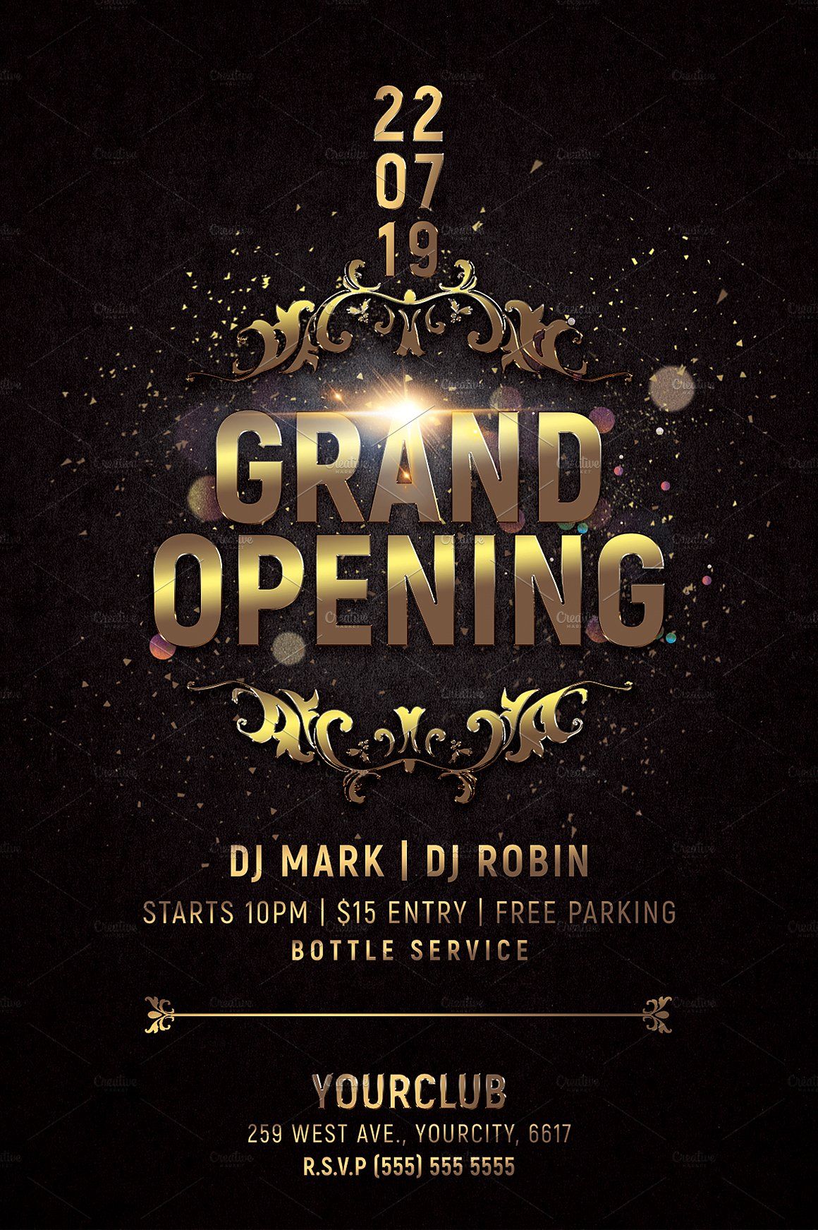 Grand Opening Party Flyer. Grand opening party, Party flyer, Grand opening