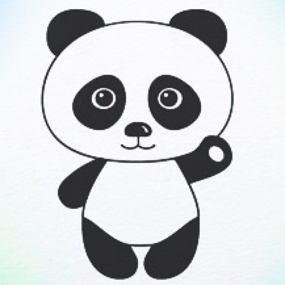 How to draw a cute panda easy | Baby panda drawing step by step -  https://htdraw.com/wp-content/uploads/201… | Panda drawing, Step by step  drawing, Elephant drawing