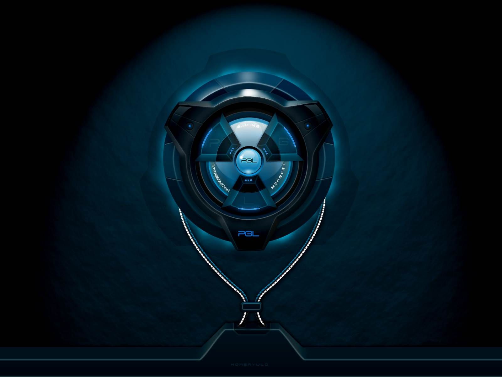 Dark Blue Technology Wallpaper