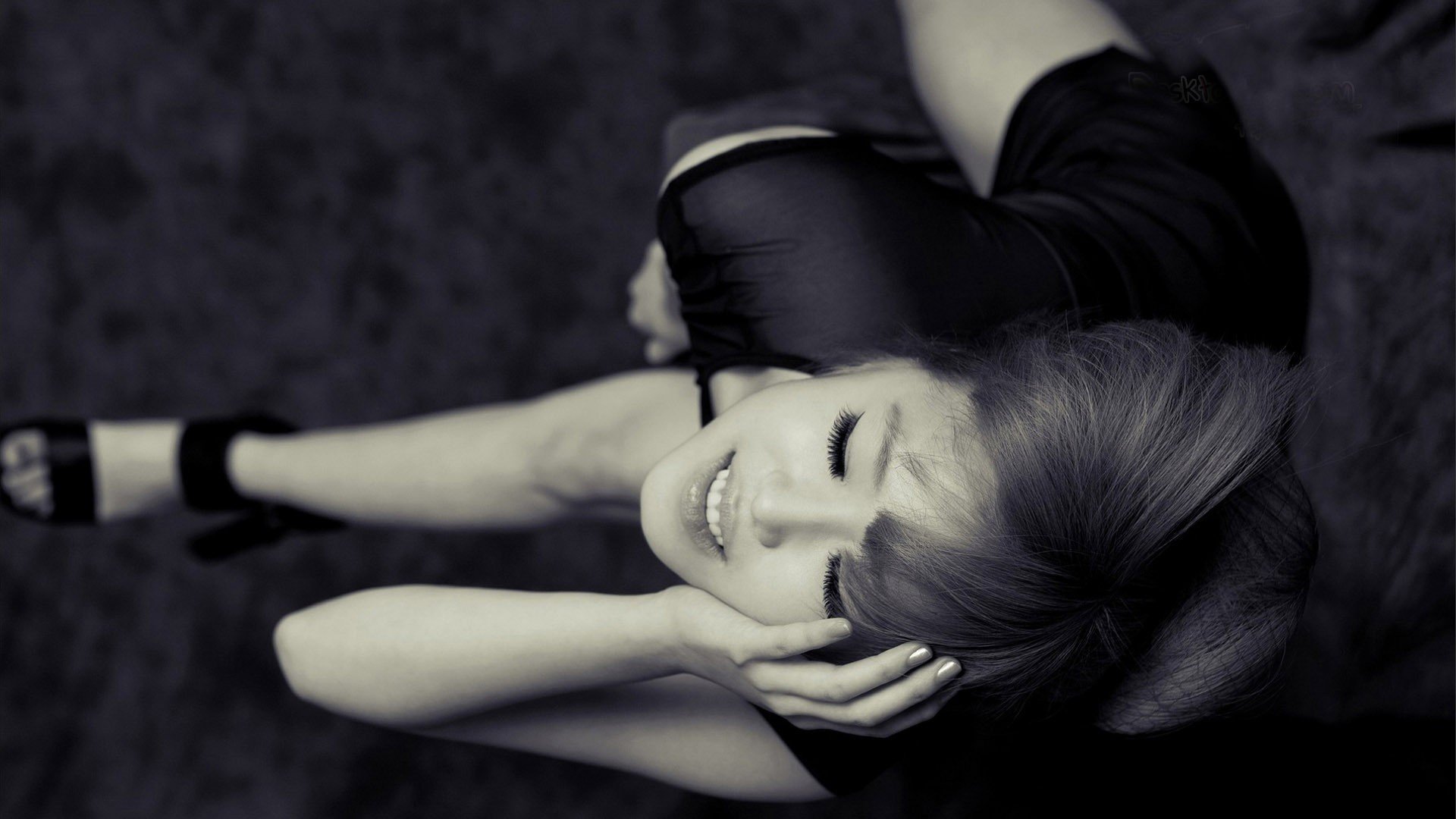 women, Model, Brunette, Long hair, Asian, Women outdoors, Jun Hyoseong, Musicians, Closed eyes, Monochrome, Dress HD Wallpaper / Desktop and Mobile Image & Photo