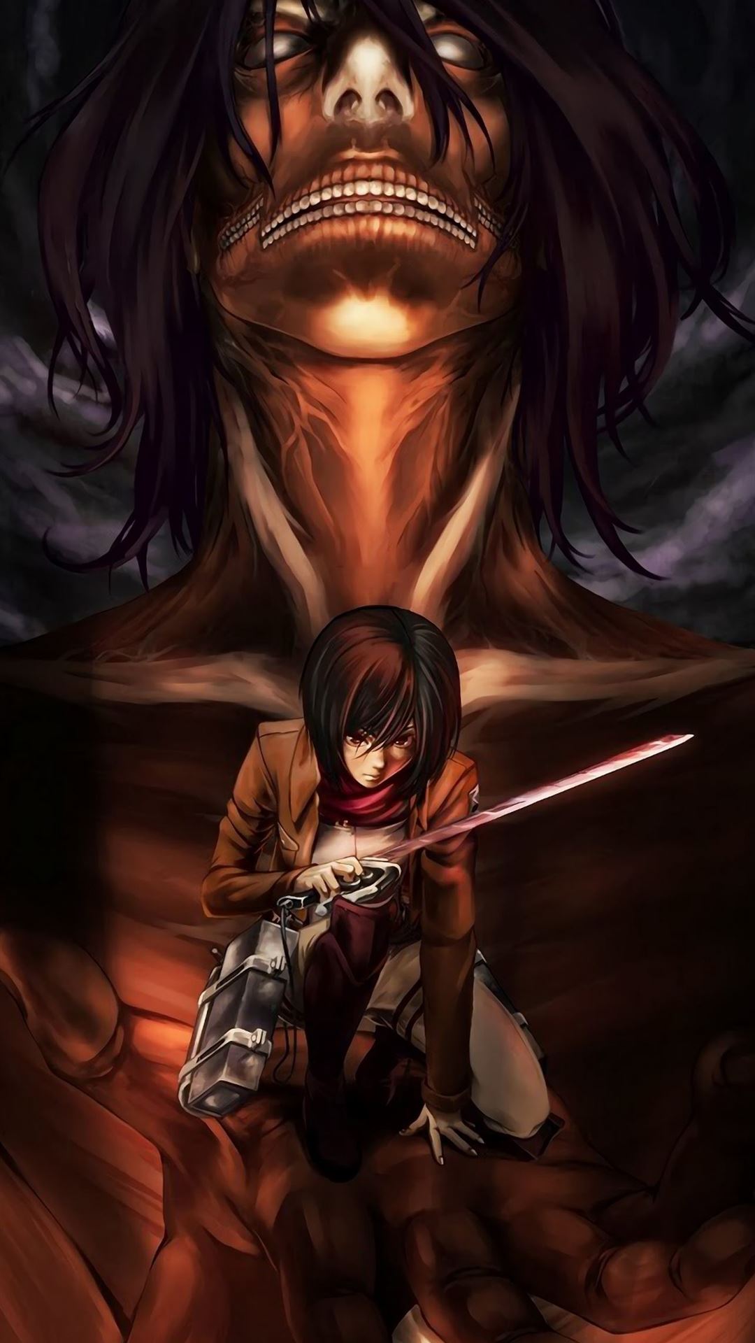 Mikasa Attack Titan Attack On Titan 4k Mikasa Acke. iPhone Wallpaper Free Download