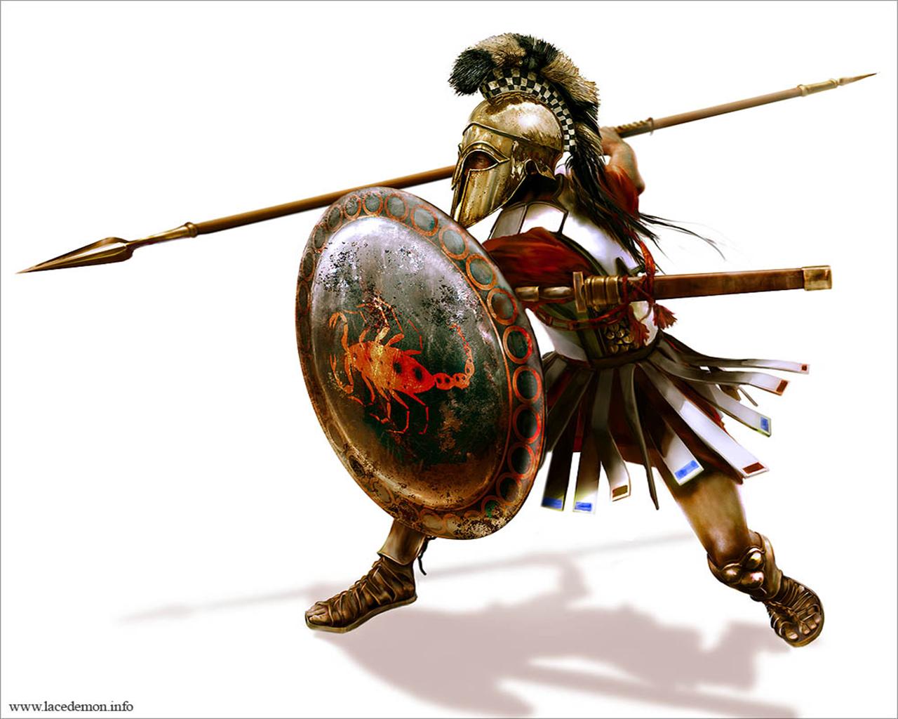 Desktop Wallpaper Spear Armor Shield Warriors Hoplite Fantasy