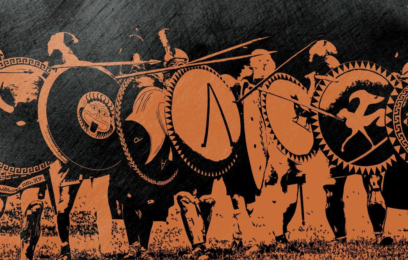 Wallpaper warriors, shields, hoplites image for desktop, section текстуры