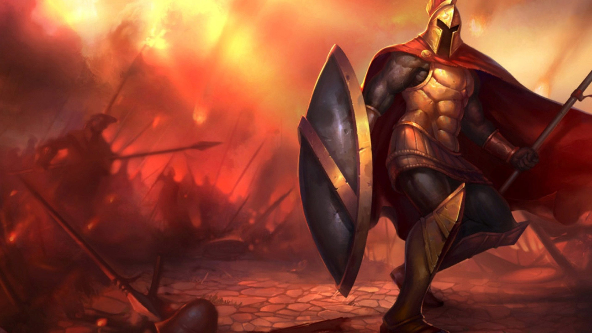 Full HD Wallpaper titan quest art greece battlefield spear hoplite, Desktop Background HD 1080p