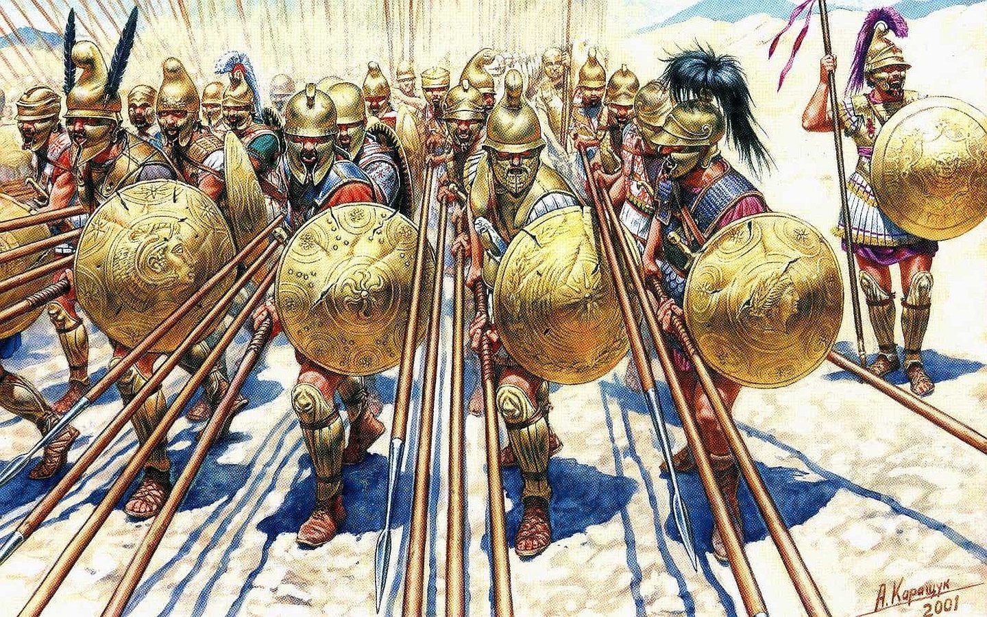 Did Ancient Greek Hoplites Interlock their Shields? If so, how many Ranks could attack in this formation?: AskHistorians