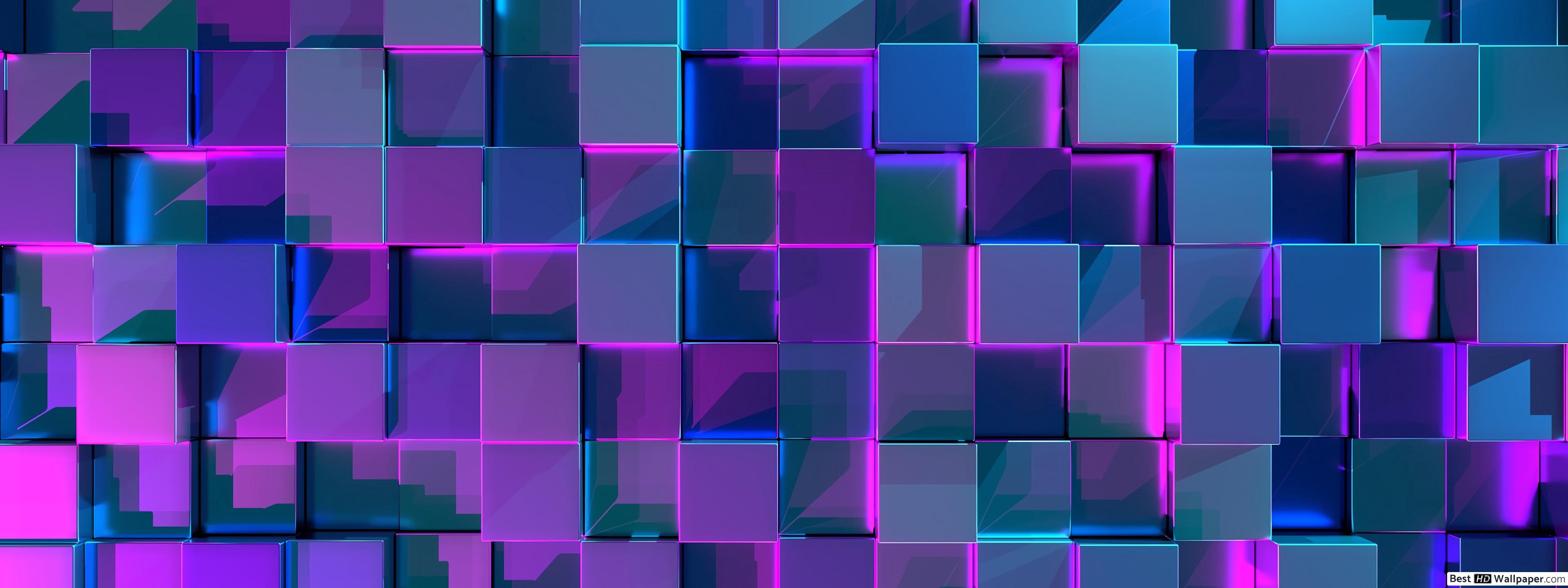 Purple cubes HD wallpaper download