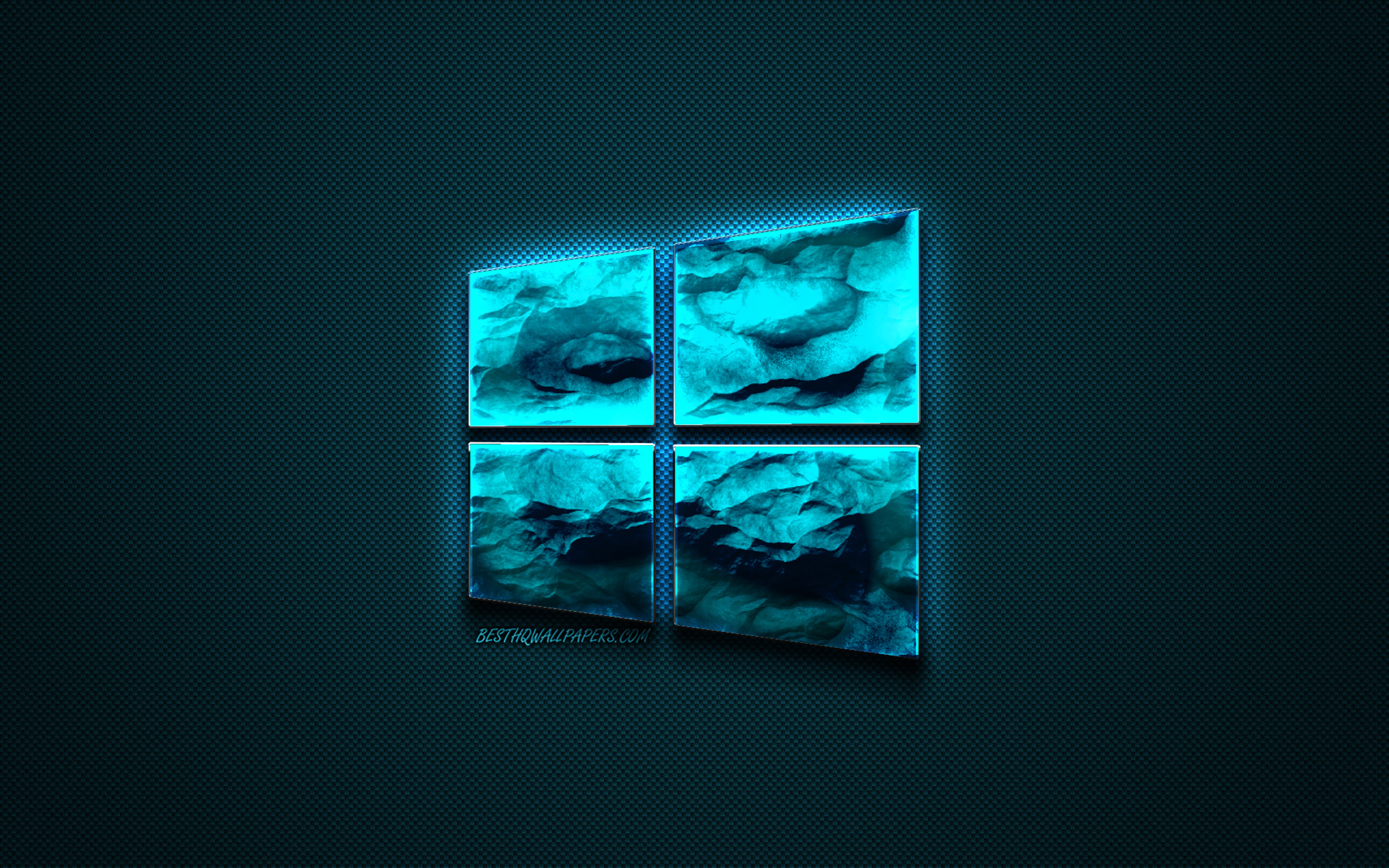 Download wallpaper Windows 10 blue logo, creative blue art, Windows 10 emblem, dark blue background, Windows, logo, brands for desktop with resolution 2560x1600. High Quality HD picture wallpaper