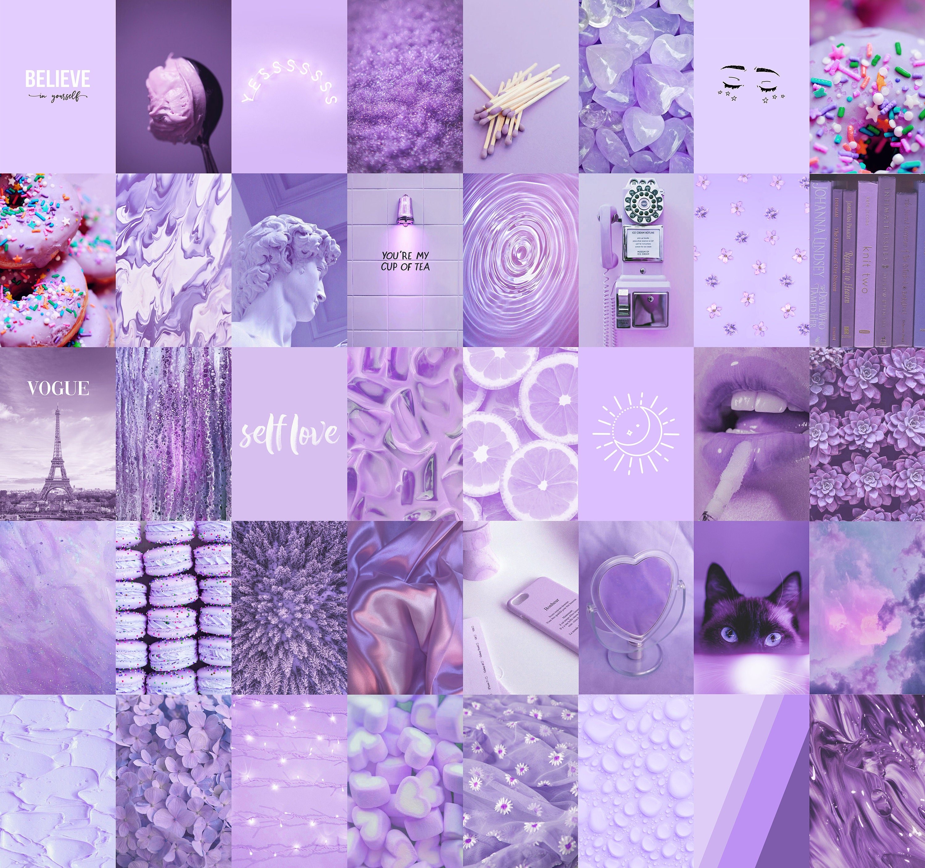 Light Purple Collage Wallpapers - Wallpaper Cave