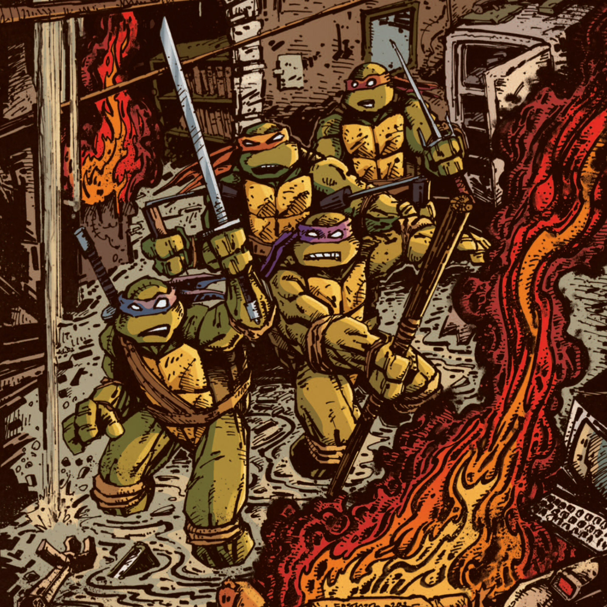Teenage Mutant Ninja Turtles Idw Comic Ipad Wallpaper Laser Time 05