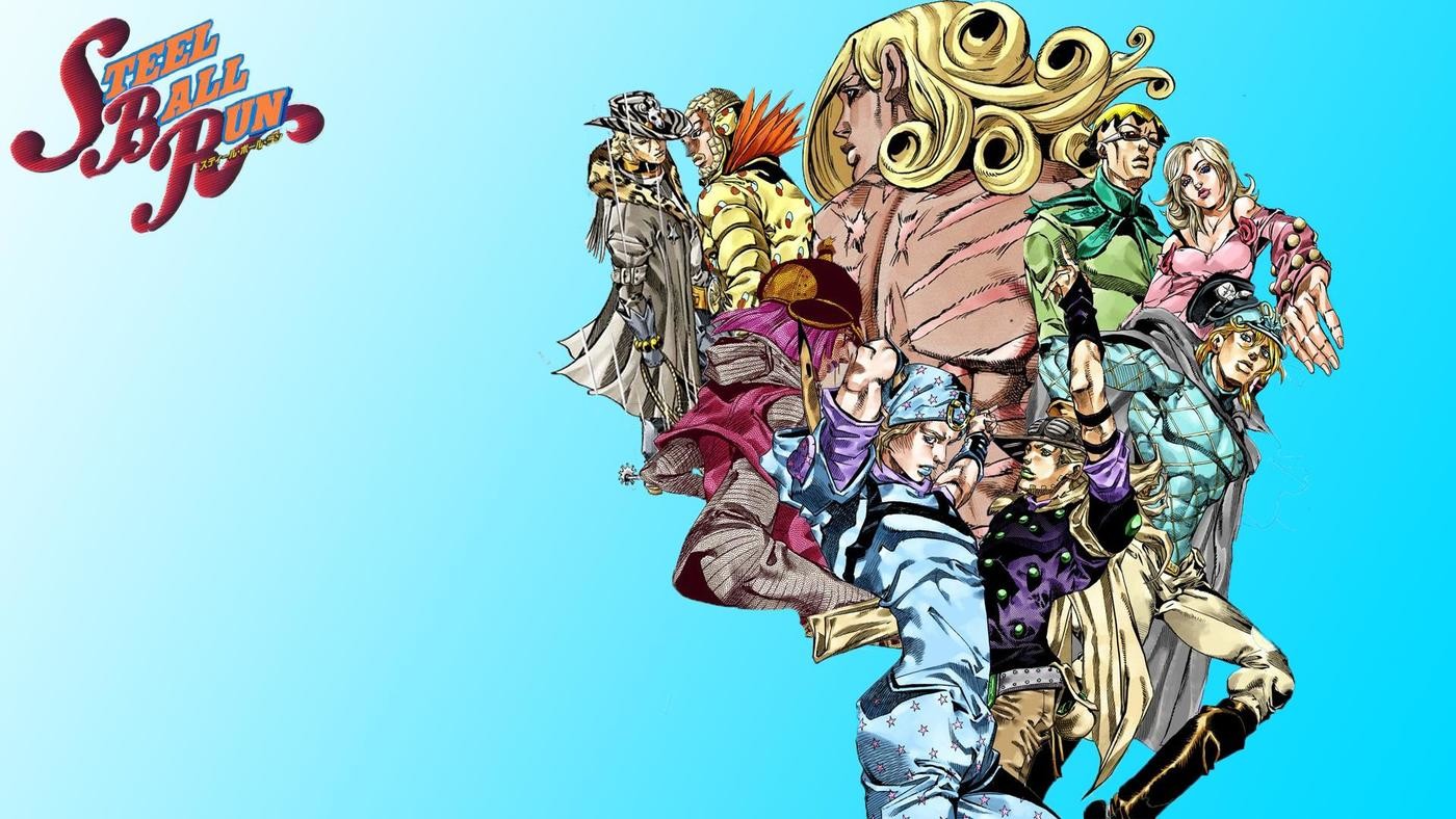 Jojo живые обои. Steel Ball Джо Джо. Джоджо Steel Ball Run. Jojo bizarre Adventure Steel Ball Run Джонни. Джоджо 1400x400.