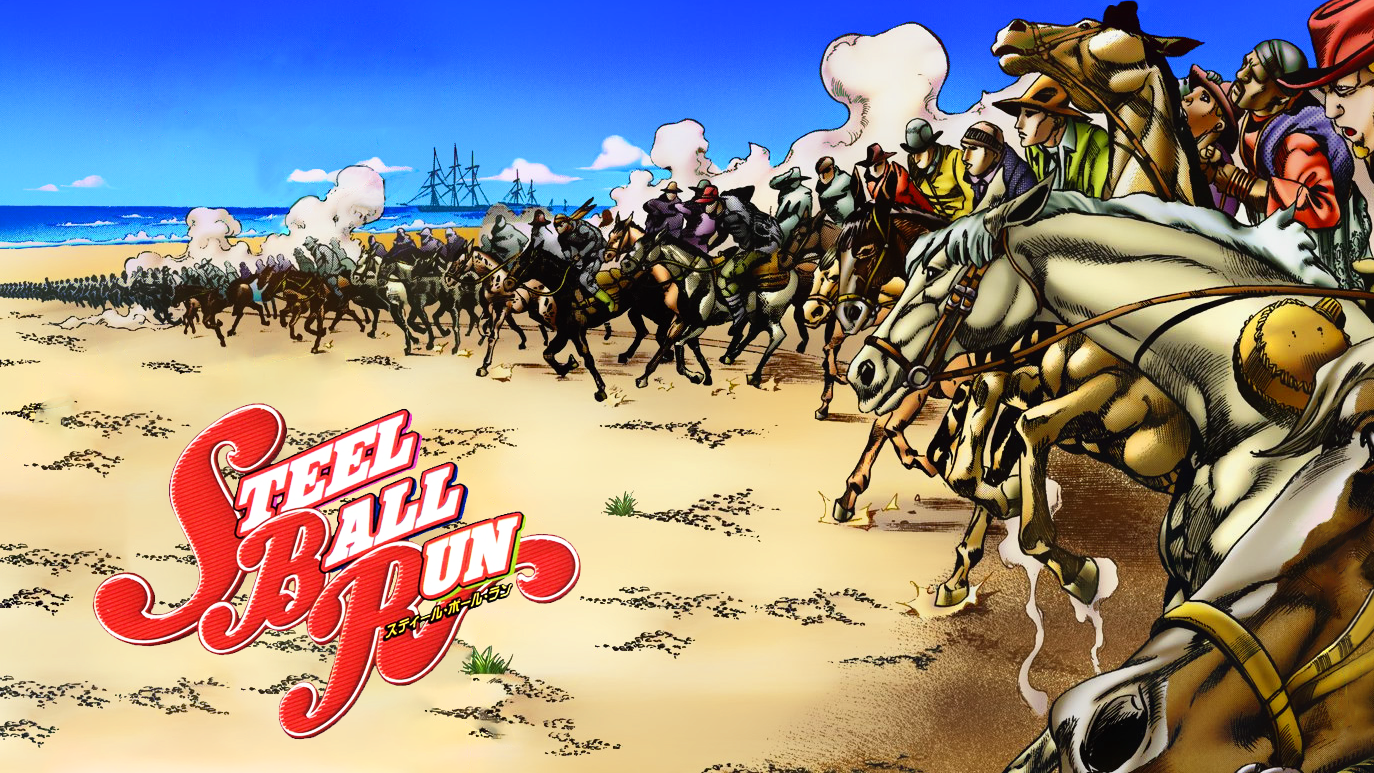 Posting a wallpaper a day until stone ocean is animated day 263: 130 years ago today, the Steel Ball Run race started: JoJoWallpaper
