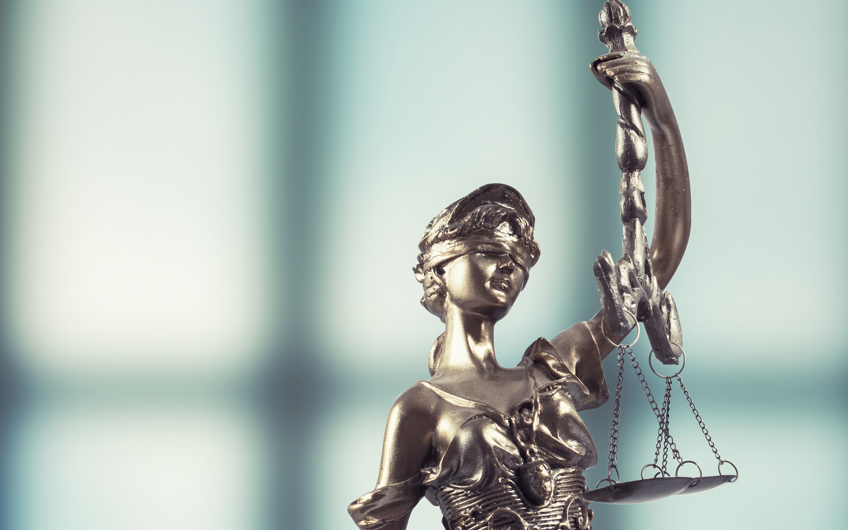 Download wallpaper Lady Justice, Statue of Justice, lawyers concepts, justice concepts, Statuette of Justice for desktop with resolution 2880x1800. High Quality HD picture wallpaper