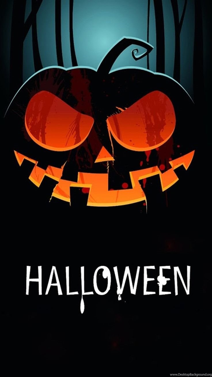 Scary Pumpkin Halloween iPhone 6 & iPhone 6 Plus Wallpaper. Desktop Background