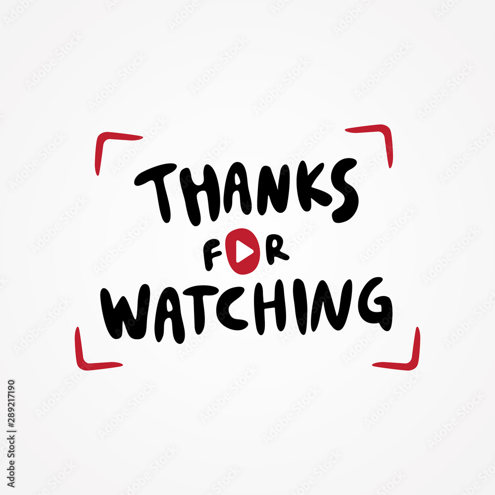 BEST Thanks For Watching IMAGES, STOCK PHOTOS & VECTORS