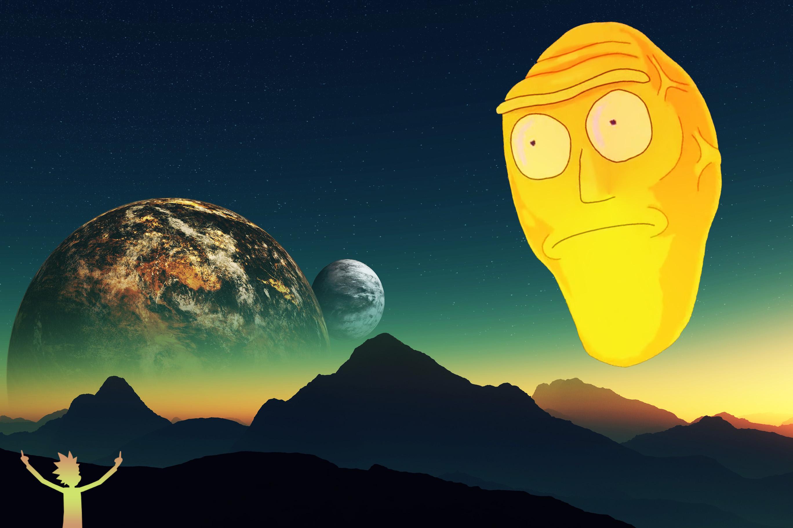 In addition to my phone background I made a 2736x1824 desktop wallpaper: rickandmorty