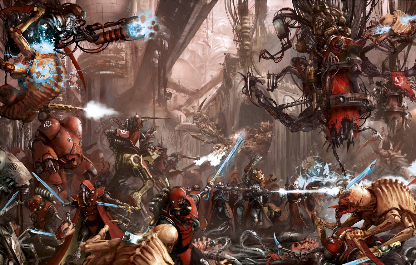 Wallpaper Warhammer 40 tyranids, tech priest, Adeptus Mechanicus image for desktop, section фантастика