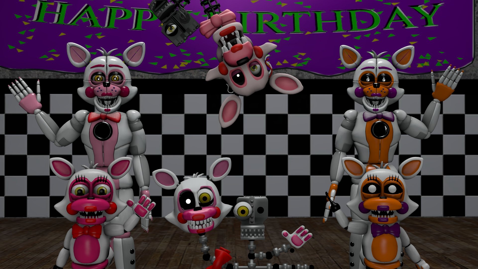 Funtime Foxy And Mangle Wallpaper