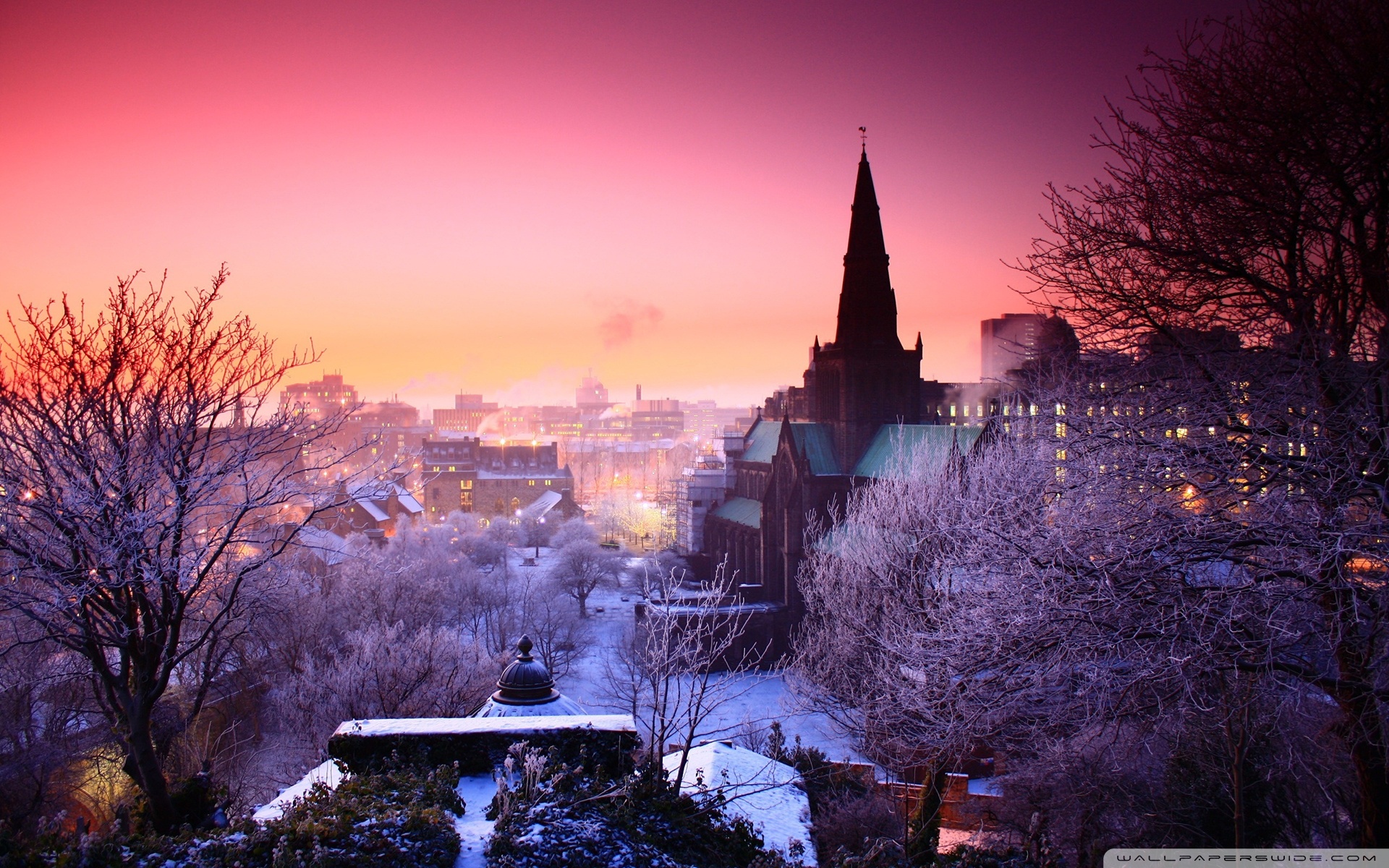 Winter Architecture Ultra HD Desktop Background Wallpaper for: Widescreen & UltraWide Desktop & Laptop