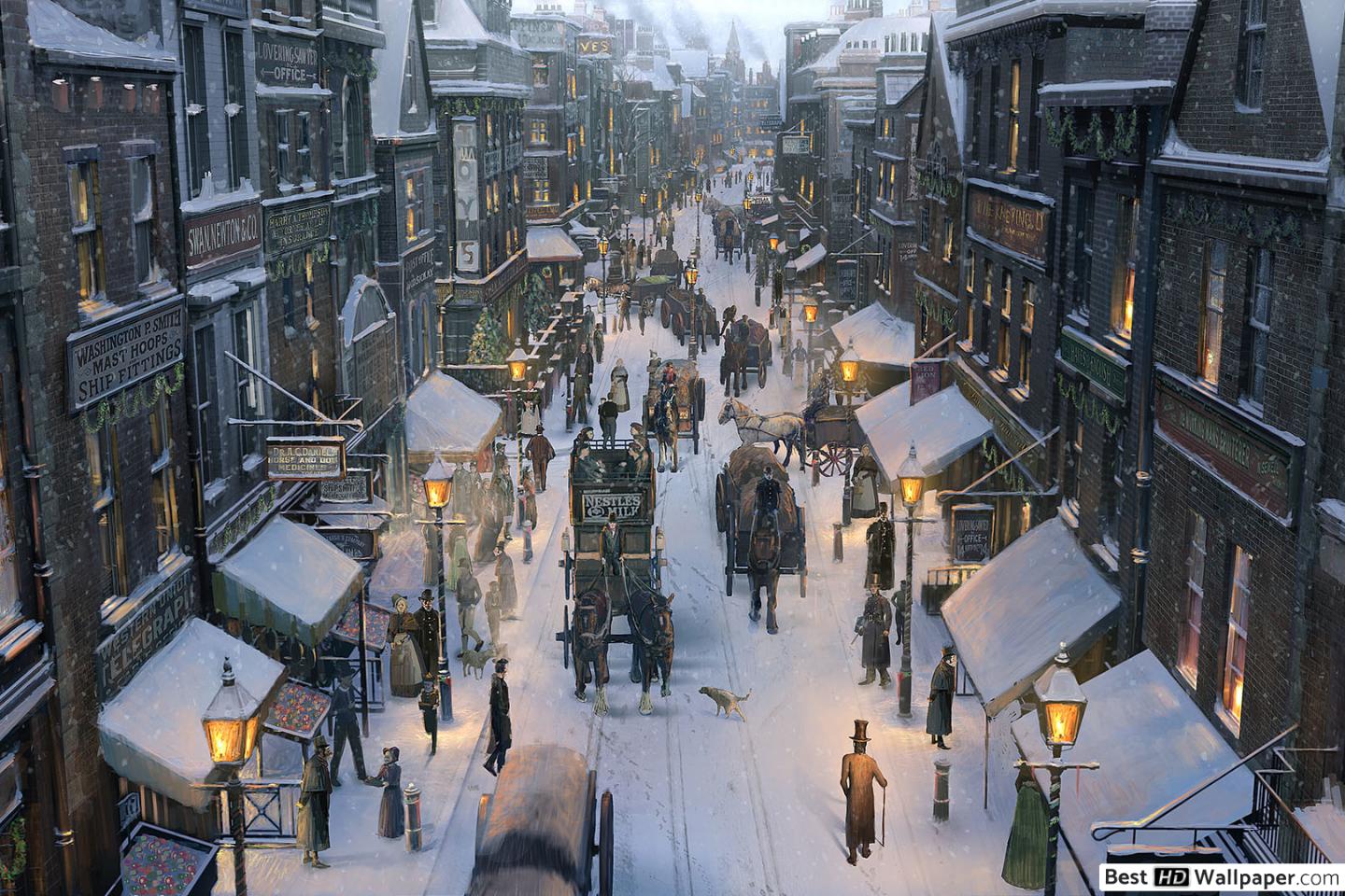 Winter City HD wallpaper download
