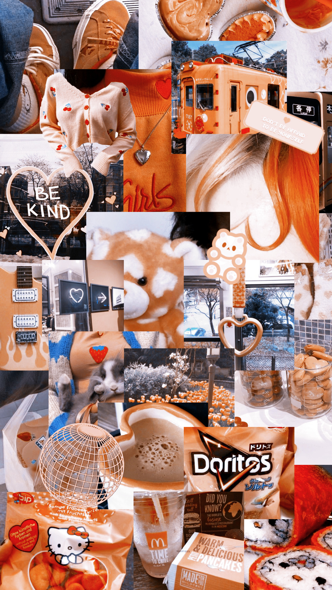 aesthetic blue wallpaper collage