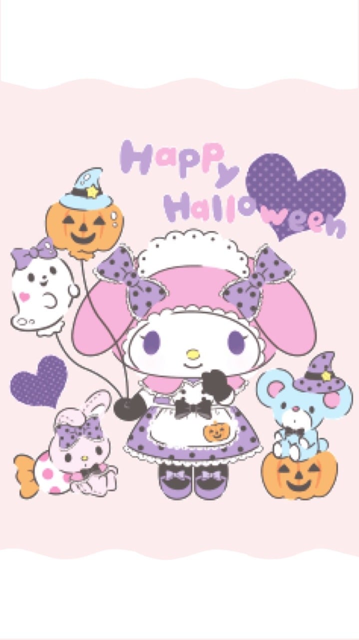Hellokitty Lovers Sanrio Halloween Wallpaper