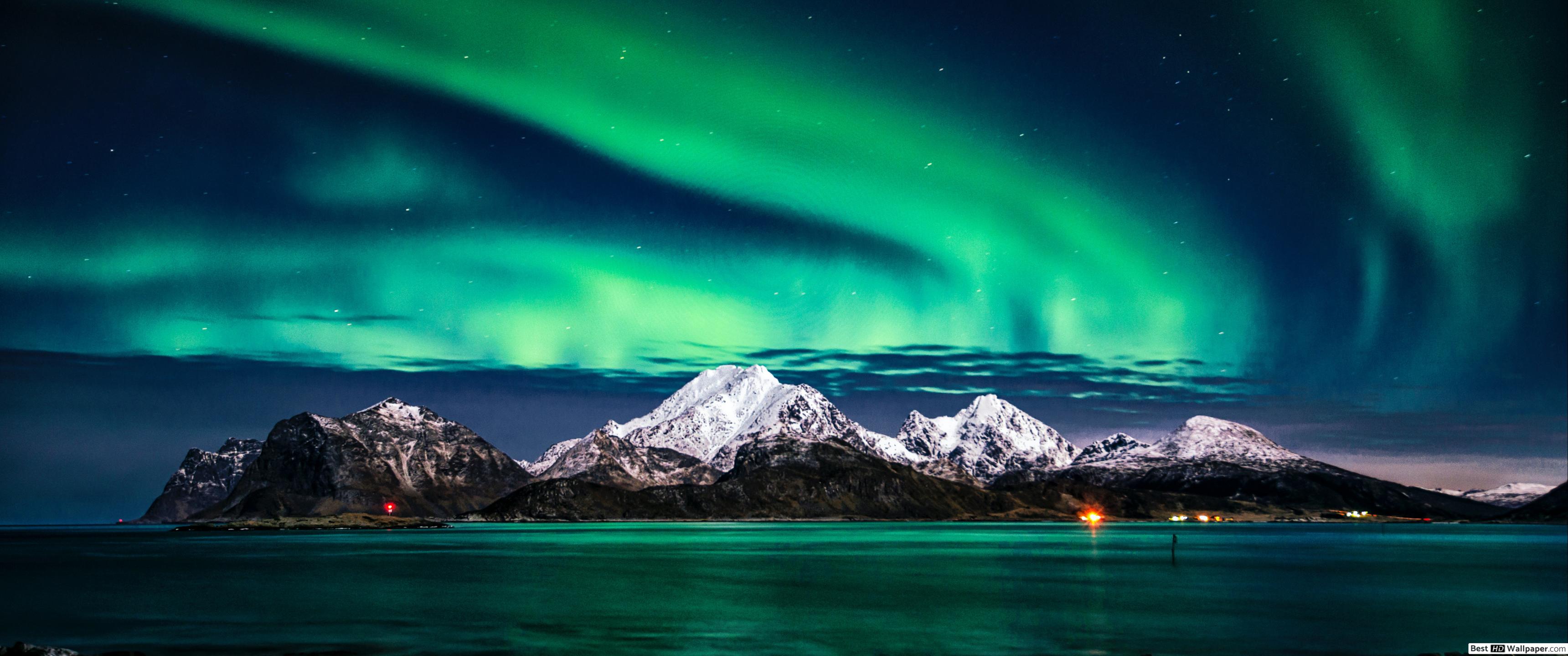 Aurora borealis lights HD wallpaper download