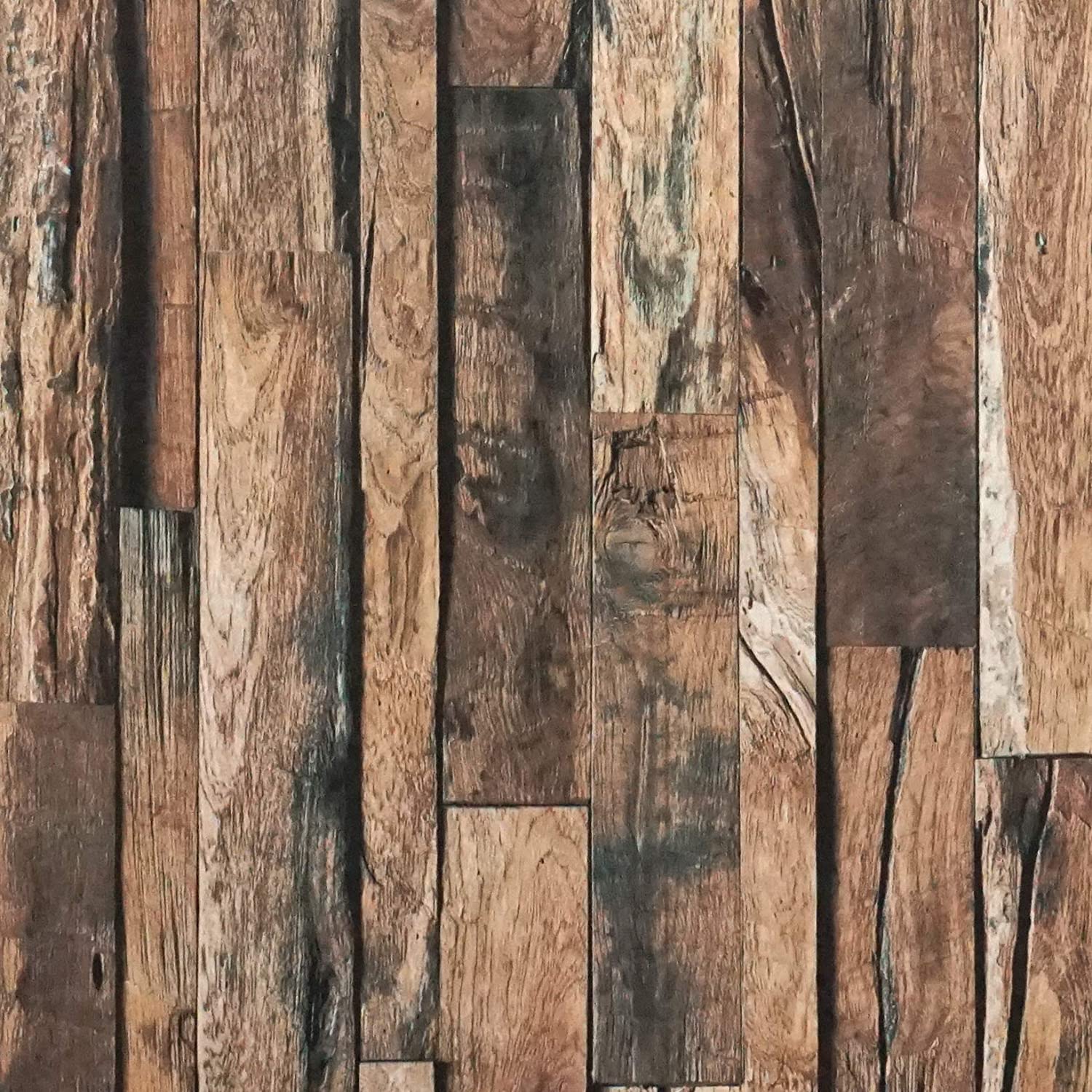 Buy Reclaimed Wood Contact Paper Rustic Wallpaper Wood Peel and Stick Wallpaper Removable Distressed Faux Wood Plank Wallpaper Self Adhesive Decorative Vinyl Film Shelf Drawer Liner Roll 17.7x78.7 Online in Turkey. B07QPFC813