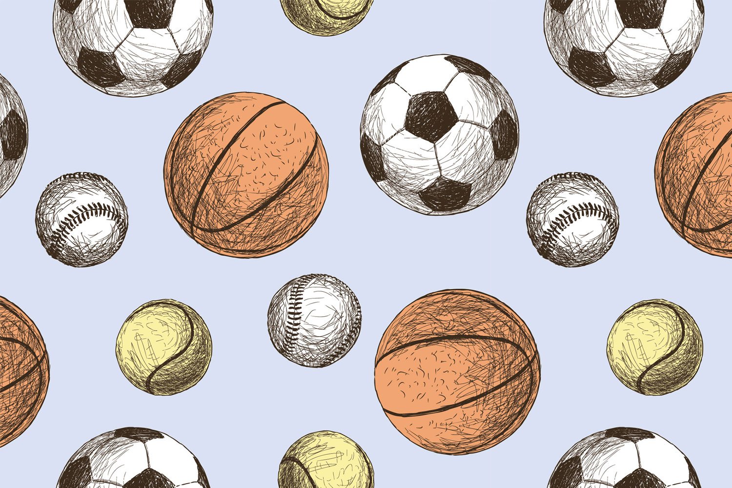 Sports Balls. Print A Wallpaper