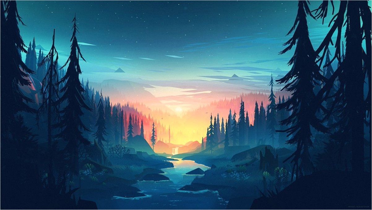 2D Forest Wallpaper