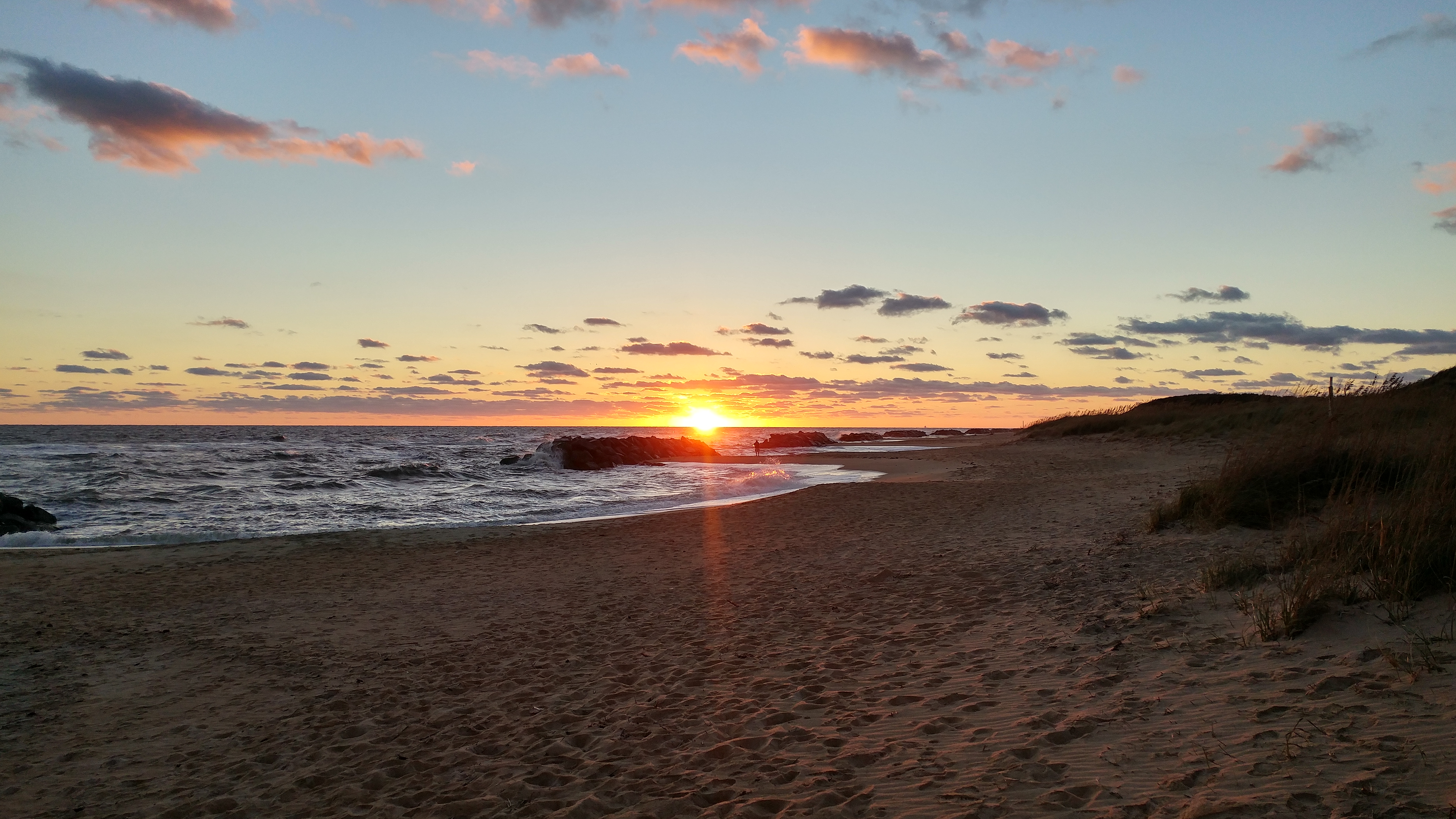 Wallpaper, beach, sunrise, Virginia Beach 5312x2988