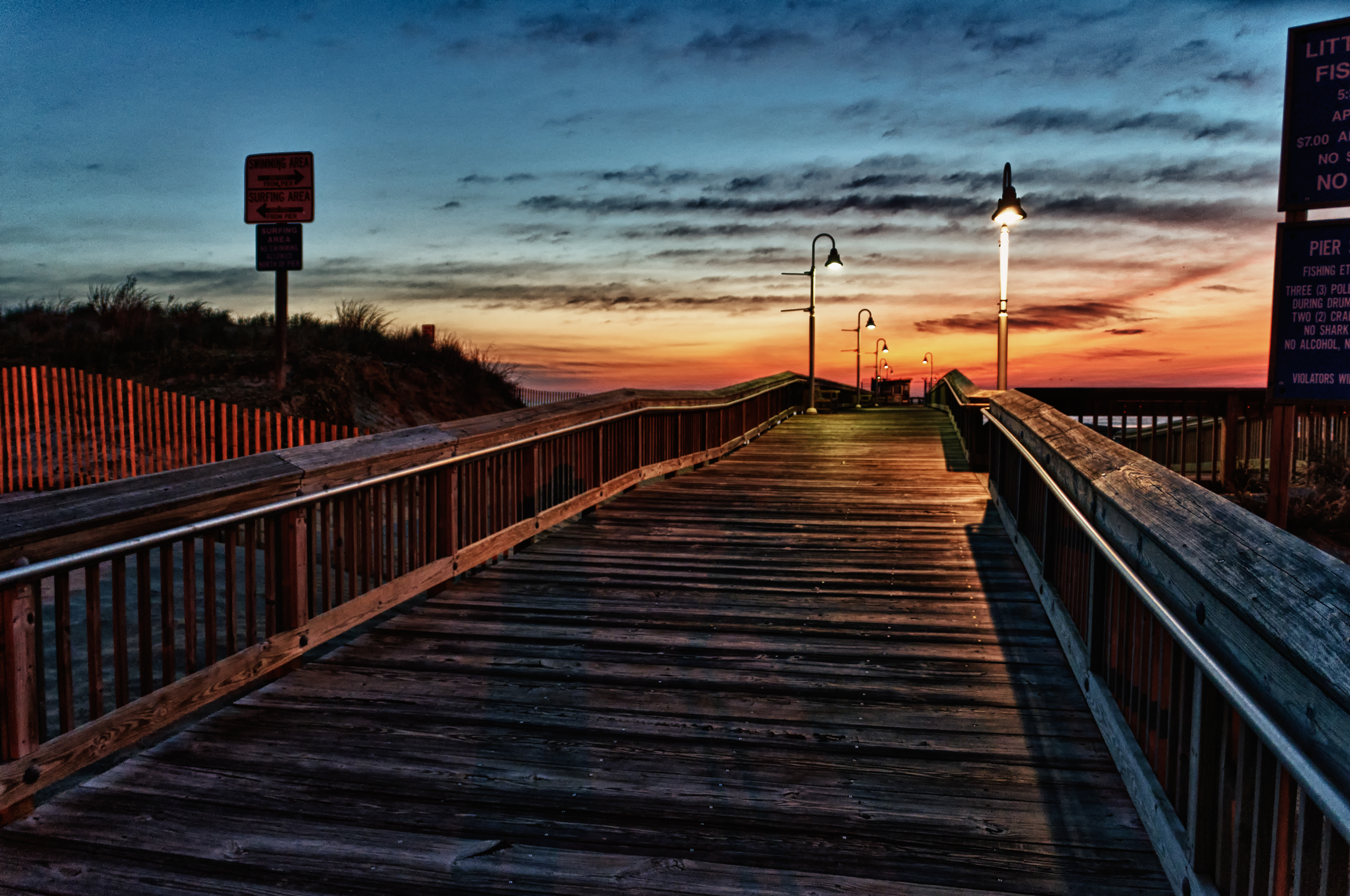 Wallpaper, ocean, sea, beach, sunrise, Virginia, pier, sand, Nikon, Surf, dale, virginiabeach, carney, sandbridge, d90, dalecarney 4288x2848