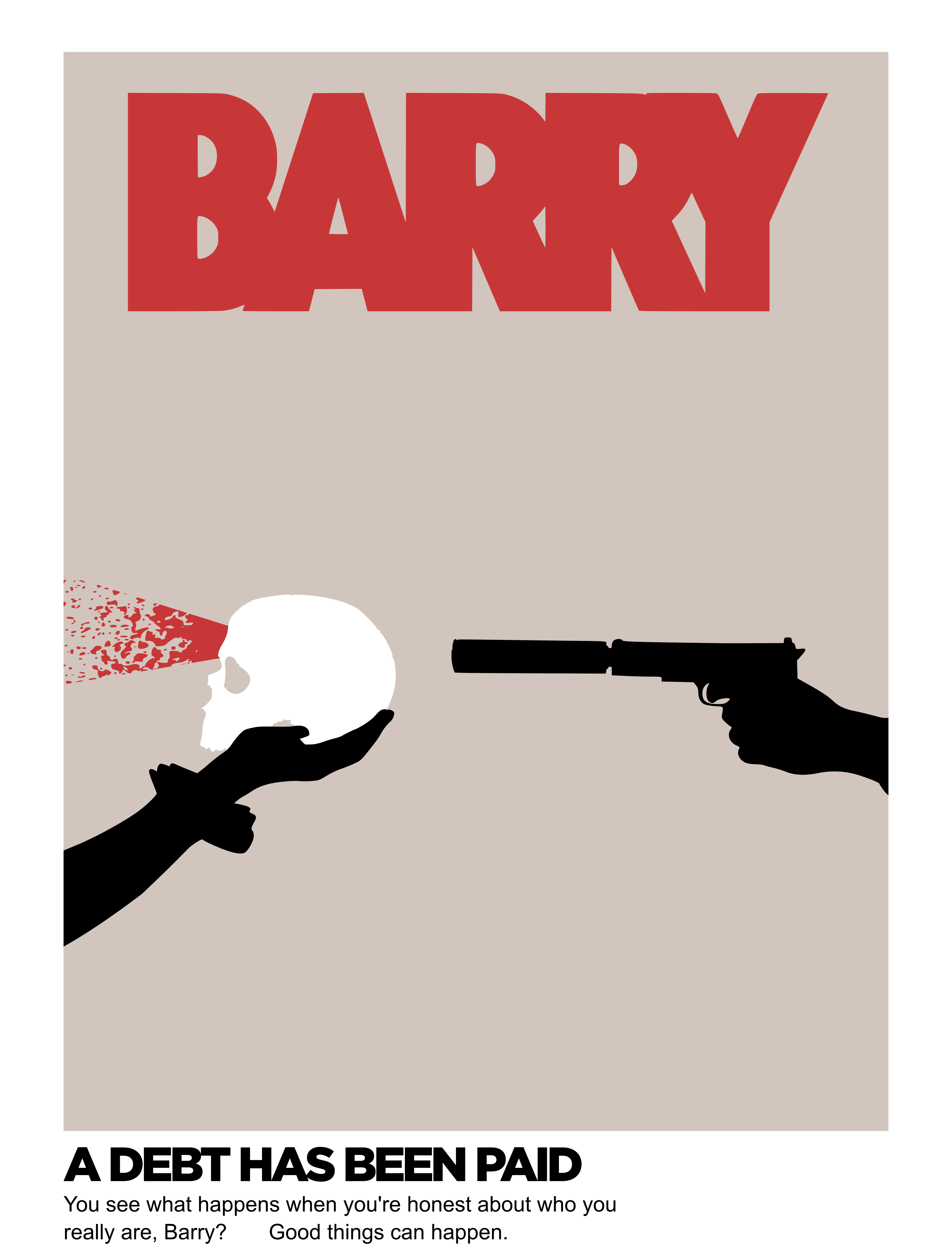 My minimalist take on a poster for HBO's BARRY. #logo #designer #graphic #inspirational #inspirationalquotes. Film posters minimalist, Greek tv show, Barry movie