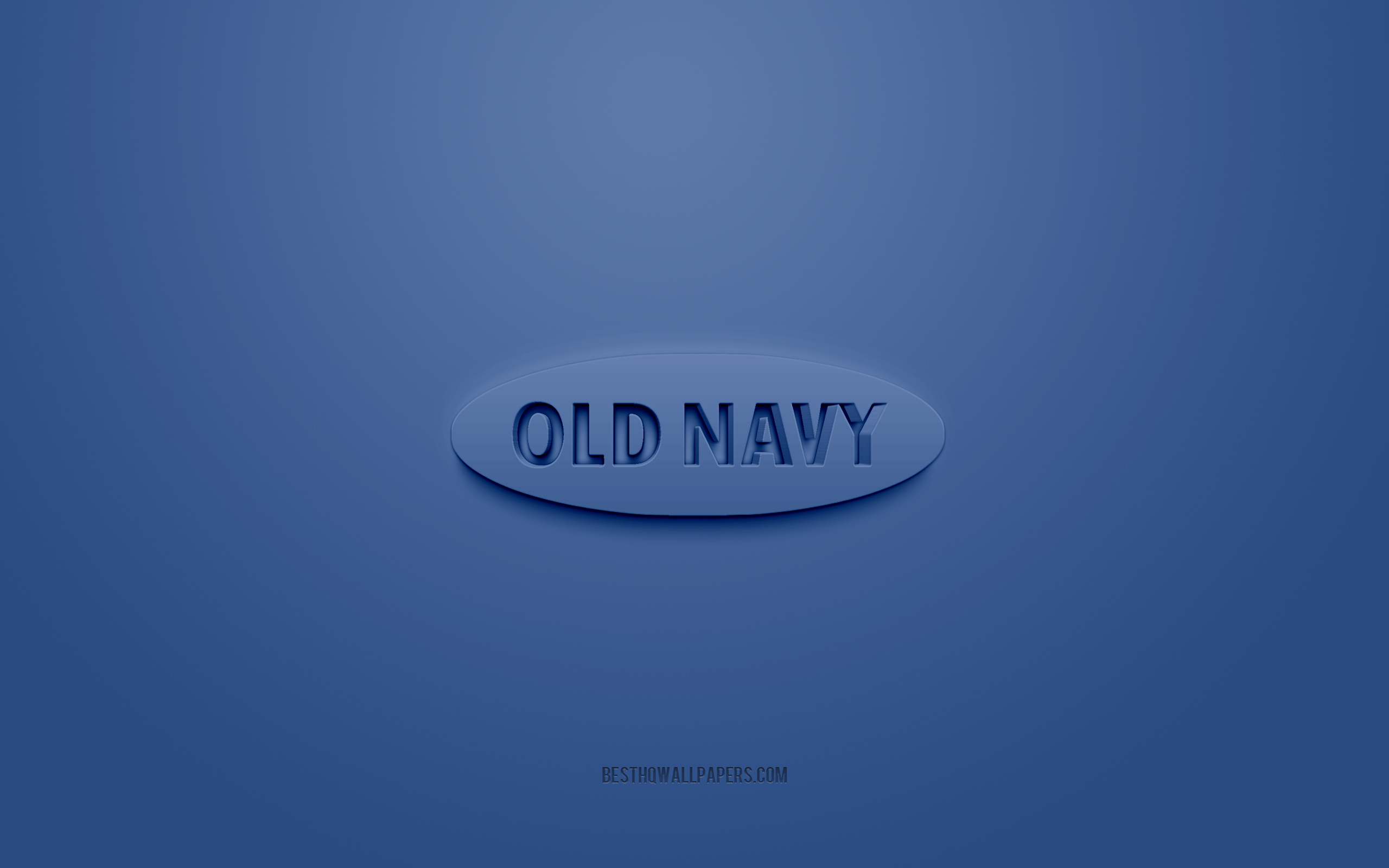 Download wallpaper Old Navy logo, blue background, Old Navy 3D logo, 3D art, Old Navy, brands logo, blue 3D Old Navy logo for desktop with resolution 2560x1600. High Quality HD picture wallpaper