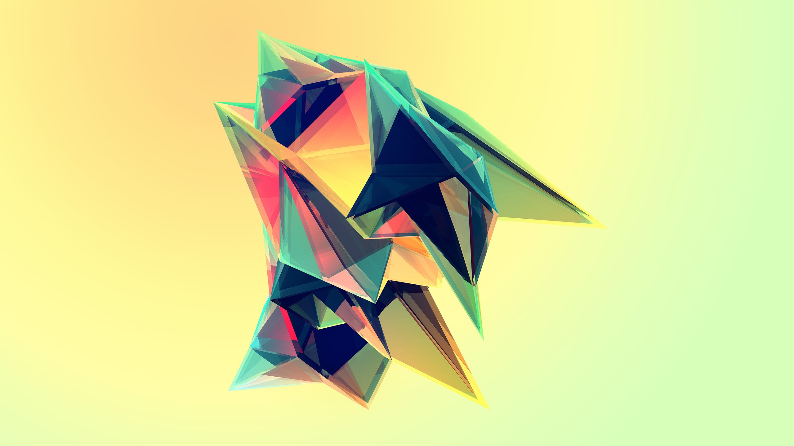 Wallpaper, digital art, abstract, symmetry, graphic design, triangle, shapes, ART, line, graphics, 2560x1440 px, computer wallpaper, origami paper, art paper, product design, creative arts 2560x1440