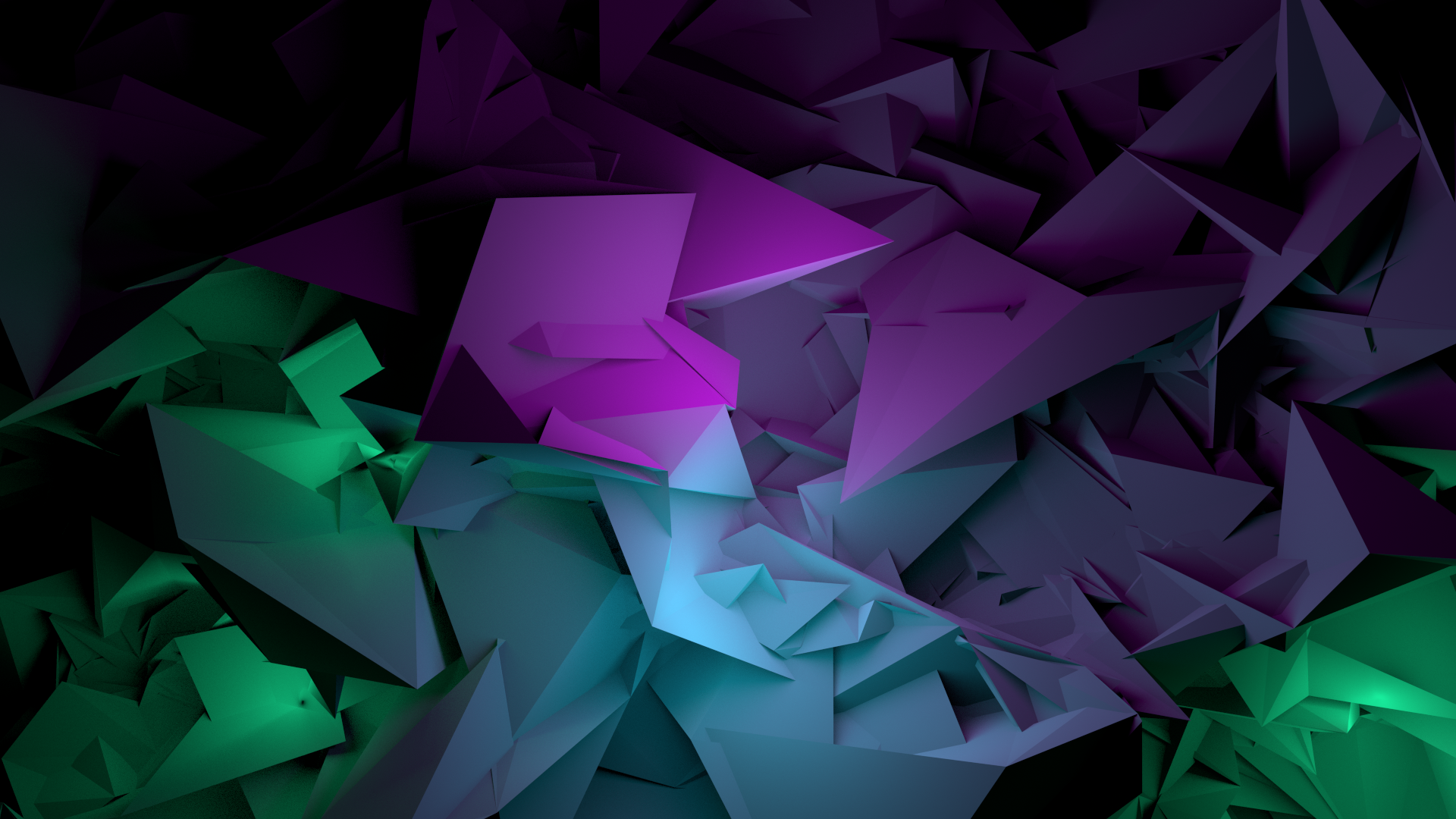 Wallpaper, illustration, digital art, dark, 3D, artwork, purple, symmetry, green, circle, pink, ART, color, leaf, flower, shape, line, petal, computer wallpaper, origami paper, art paper 1920x1080