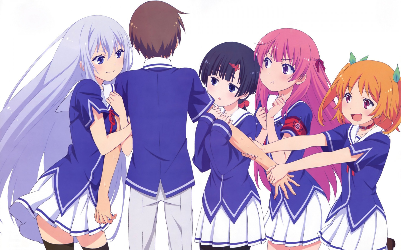 Wallpaper, illustration, anime, artwork, cartoon, Ore no Kanojo to Osananajimi ga Shuraba Sugiru, Fuyuumi Ai, Harusaki Chiwa, Natsukawa Masuzu, Akishino Himeka, Kid Eita, mangaka 2880x1800