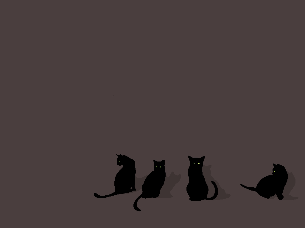 Four Black Cats wallpaper. Four Black Cats