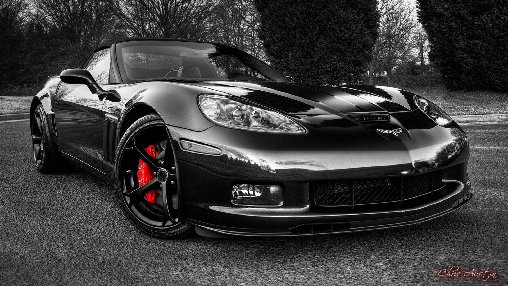 Black Corvette Wallpaper