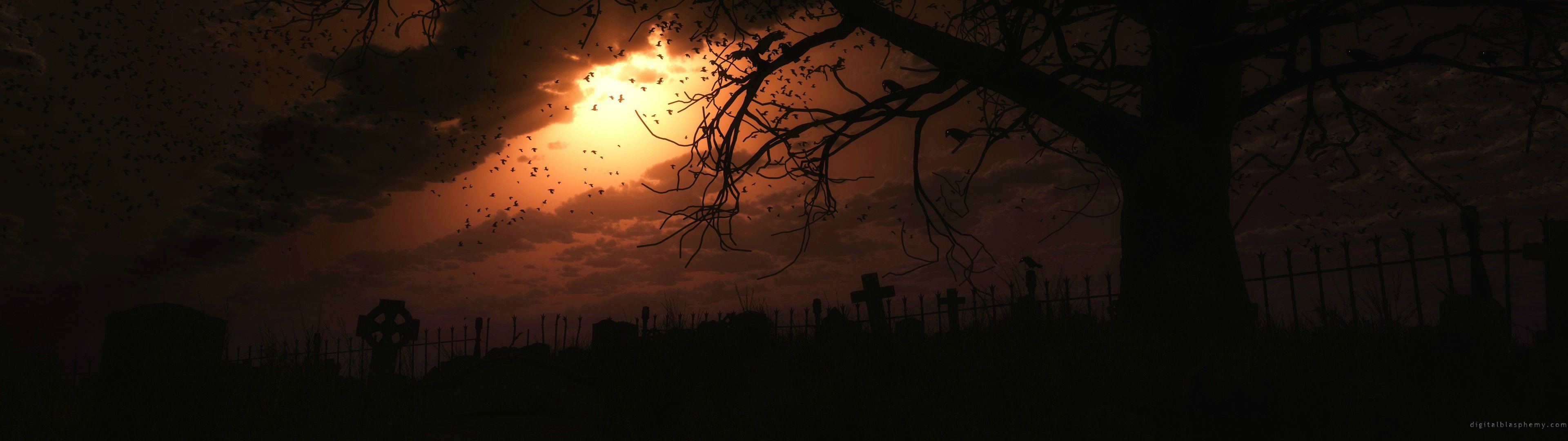 Dual Monitor Halloween Wallpaper Free Dual Monitor Halloween Background