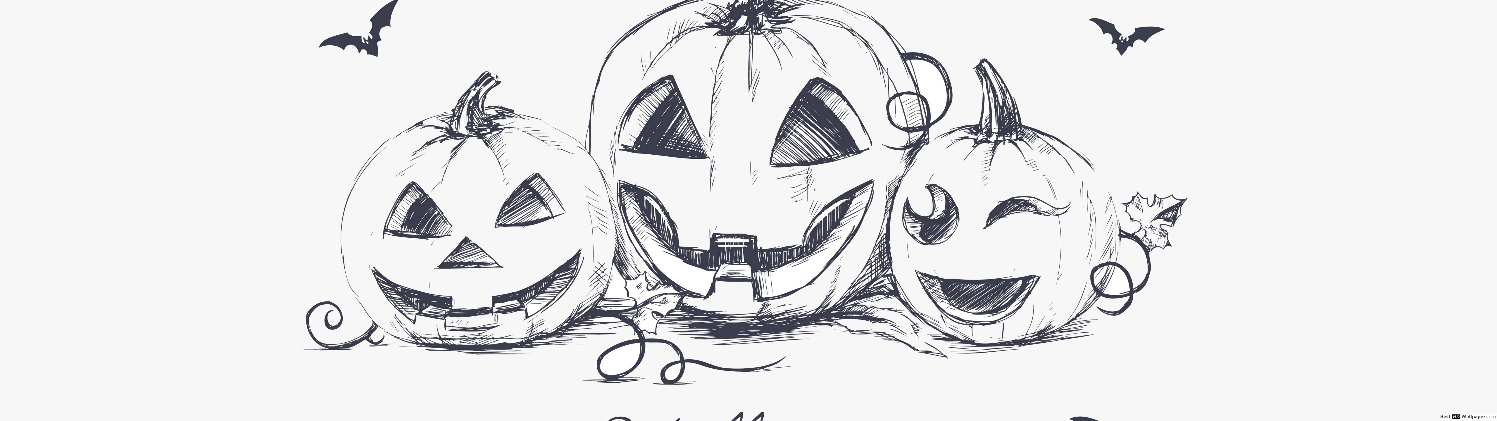 Sketchy halloween HD wallpaper download