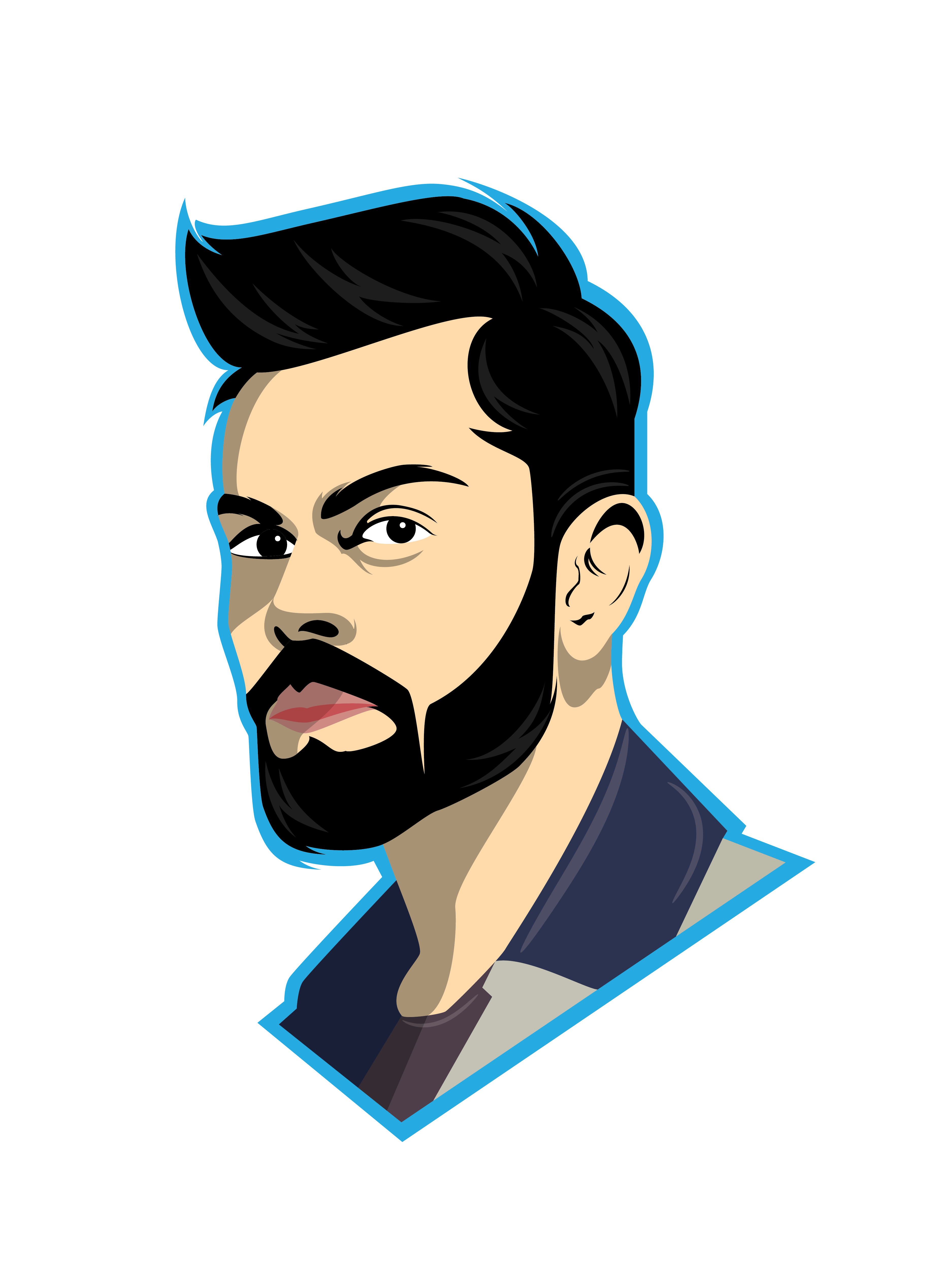 Virat Kohli Cartoon portrait poster painting. Adobe illustrator portrait, Black art painting, Boho art drawings