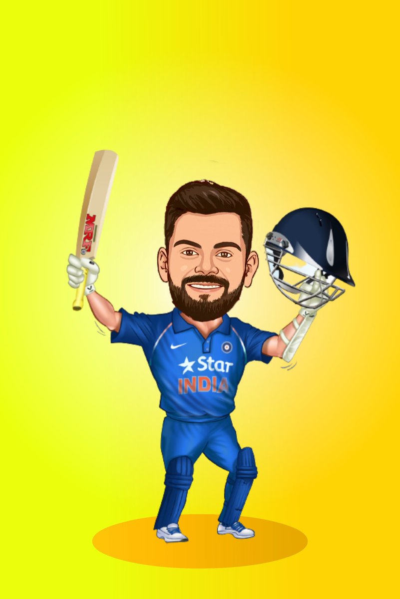 Virat Kohli Cartoon Wallpapers - Wallpaper Cave