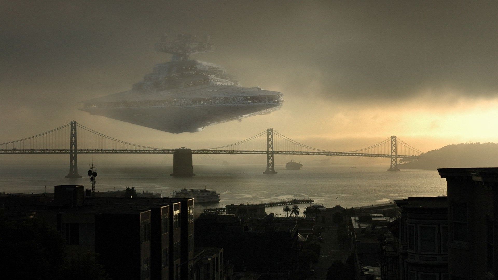 Spaceship, Landscape, Star Wars, San Francisco Wallpaper Wars Wallpaper Landscape