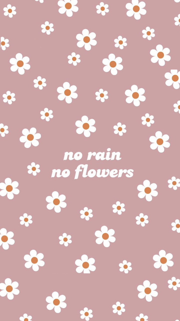 No rain flowers calligraphy quote lettering Vector Image